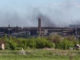 A view shows Azovstal steel mill during Ukraine-Russia conflict in the southern port city of Mariupol, Ukraine, Friday, May 20, 2022.