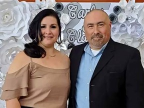 Irma and Joe Garcia are pictured in a photo posted on GoFundMe.