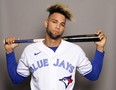 Lourdes Gurriel Jr. of the Toronto Blue Jays poses for a portrait during Photo Day at TD Ballpark on March 19, 2022 in Dunedin, Fla.