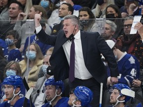 Toronto head coach Sheldon Keefe has been very active in his team's playoff series agtainst the Tampa Bay Lightning, moving pieces around, manipulating his lineup, and changing what the Maple Leafs do — often from period to period.