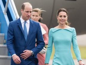 Duke and Duchess of Cambridge. arrive in the Bahamas in March 2022.