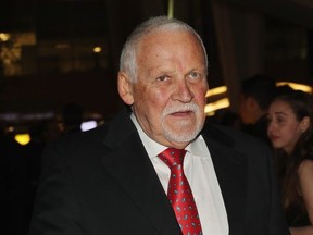 Bernie Parent walks the red carpet prior to the 2018 induction ceremony at the Hockey Hall Of Fame on November 12, 2018 in Toronto, Ontario, Canada.