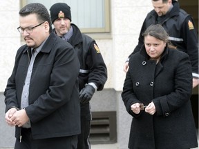 Kevin and Tammy Goforth are led out of Queen's Bench Court in Regina on March 4, 2016 after being sentenced. Tammy received a life sentence without parole eligibility for 17 years for second-degree murder while Kevin received 15 years in prison for manslaughter in the death of a four-year-old girl. They received a concurrent five-year term for unlawfully causing bodily harm to the girl's two-year-old sister. BRYAN SCHLOSSER