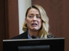 Amber Heard testifies in the courtroom at the Fairfax County Circuit Court in Fairfax, Va., Wednesday May 4, 2022.