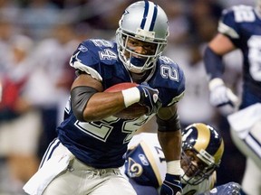 Marion Barber is seen in action with the Dallas Cowboys in St. Louis, October 2008.