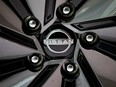 The logo of Nissan Motor Corp is seen on a wheel of a car at a Nissan showroom in Tokyo, Japan, Nov. 11, 2020.