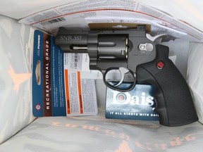 Bryan, of Toronto, bought a BB gun that resembles a real .357 Magnum.