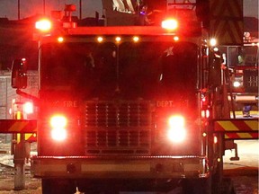 File photo of a firetruck. Police and firefighters are investigating a fatal fire in Vancouver's Downtown Eastside early Saturday.