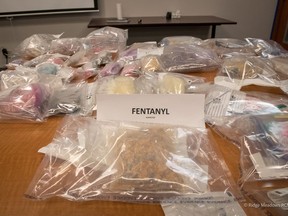 Handout photo of fentanyl from a B.C. police seizure.
