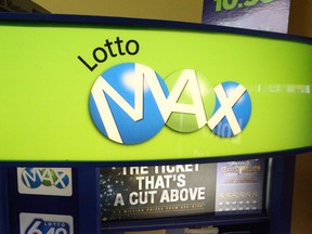 Ein Lotto Max-Display.