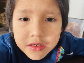 Five-year-old Frank Young, who was last seen at his residence on Red Earth Cree Nation on April 19, 2022. (Provided: Prince Albert Grand Council)
