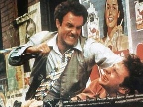Hello, Carlo. James Caan, left, as Sonny Corleone in The Godfather, pummels his brother-in-law Carlo.