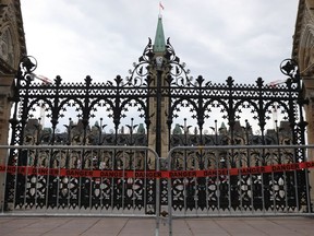 Ottawa police investigating after a car was rammed into the gates at Parliament Hill Wednesday morning.