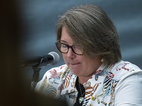 RCMP Commissioner Brenda Lucki testifies at the Mass Casualty Commission inquiry into the mass murders in rural Nova Scotia on April 18/19, 2020, in Halifax on Aug. 24, 2022.