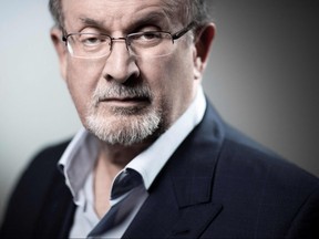 In this file photo taken on September 10, 2018, British novelist and essayist Salman Rushdie poses during a photo session in Paris.
