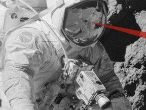 Conspiracy theorists claim they have new proof that the Apollo 17 moon landing was a hoax by the U.S. government. Claims that the moon landings were a hoax have been around since 1969, but a new one focuses on an odd figure found in the visor of one of the astronauts in a clip of the 1972 Apollo 17 mission.