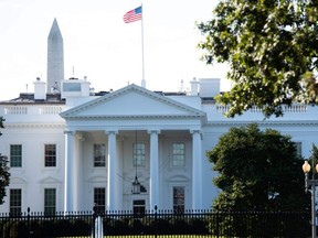 The North Lawn of the White House is seen in Washington, D.C., Oct. 2, 2020.