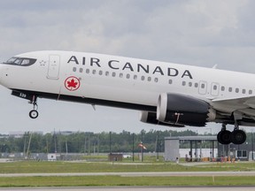 An Air Canada jet takes off from Trudeau Airport in Montreal, June 30, 2022.