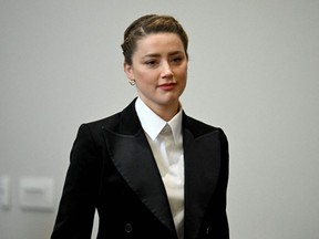 Amber Heard is seen at the Fairfax County Circuit Court in Fairfax, Va., in May 2022.