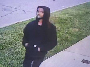 Detroit Police shared this image of a suspect involved in a series of "random" shootings in the city on Sunday morning.