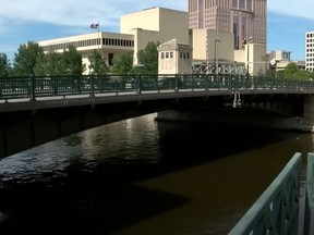 Shot of Kilborn Bridge in Milwaukee.