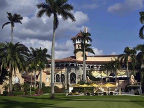 In this file photo taken on November 27, 2016 a general view shows the back entrance to the Mar-a-Lago estate of Donald Trump in Palm Beach, Florida.