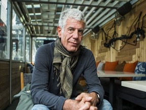 Anthony Bourdain in Toronto on October 31, 2016.