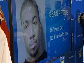 An image of Sean Petrie released at Thursday's press conference. Joe Warmington/Toronto Sun