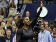 Serena Williams thanks the fans after being defeated by Ajla Tomlijanovic during their women's singles third round match at the U.S. Open at USTA Billie Jean King National Tennis Center in New York City, Friday, Sept. 2, 2022.