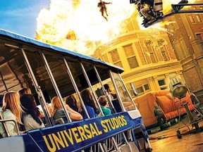 The world-famous Studio Tour at Universal Studios Hollywood.