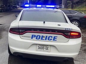 Police respond to the scene of a shooting on Thursday, Sept. 30, 2021 in Memphis, Tenn.