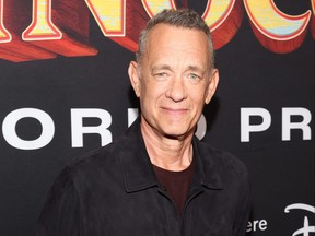 Tom Hanks attends the Pinocchio world premiere at Walt Disney Studios in Burbank, Calif. on Sept. 7, 2022.