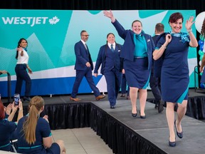 WestJet unveiled its new uniforms in a fashion show at the Calgary International Airport on Wednesday, September 7, 2022.