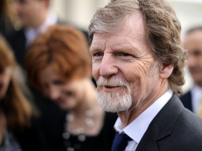Conservative Christian baker Jack Phillips speaks to reporters outside the Supreme Court after the court heard Masterpiece Cakeshop v. Colorado Civil Rights Commission on December 5, 2017 in Washington, DC