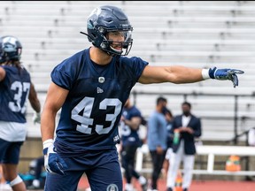 Canadian linebacker Trevor Hoyte filled in for Wynton McManis when the latter left last weekend’s game in Calgary, and will get a chance to prove he can handle the job when the Argos face B.C. tomorrow.
