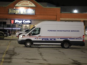 One man was stabbed to death, another was seriously injured when he was struck by a vehicle in an Ajax parking lot on Saturday, Oct. 15, 2022.
