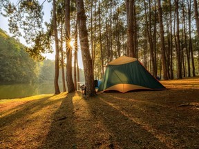 Wife caught husband planning to take a single woman camping for a weekend.