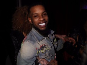Tory Lanez is seen in New York in February 2020.