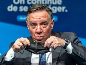 Premier François Legault announced on Jan. 11, 2022, that a health tax would be charged to Quebecers who chose not to get vaccinated against COVID-19. He backtracked a few weeks later.