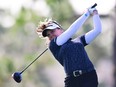 Brooke Henderson of Canada plays her shot from the third tee during the second round of the Hilton Grand Vacations Tournament of Champions at Lake Nona Golf & Country Club on January 20, 2023 in Orlando, Florida.