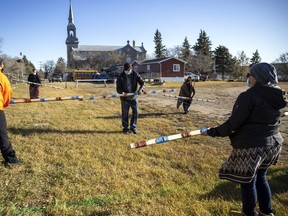 The Star Blanket First Nations began ground penetrating radar searches on the grounds of the former Indian Residential School on Monday, November 8, 2021 in Lebret.