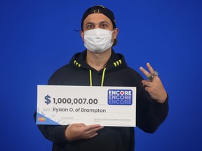 Ryaan Othman of Brampton won $1 million in the Jan. 17 Lotto Max draw after winning $180,000 with Lotto Max on Dec. 28.