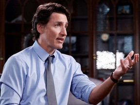 Prime Minister Justin Trudeau speaks during an interview in Ottawa, Friday, Jan. 6, 2023.