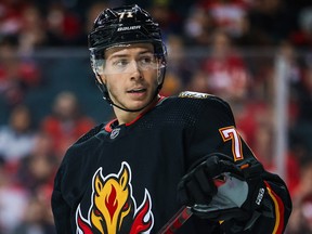 Calgary Flames forward Walker Duehr has made an impact since being called up from the Wranglers.