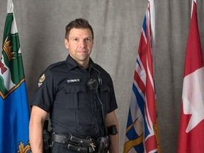 Nelson Police Constable Wade Tittemore poses in this undated handout photo. Tittemore, 43, who died in an avalanche Monday while skiing off-duty with a colleague just north of Kaslo, B.C., is being remembered as gentle man who looked out for those who were new to the force.