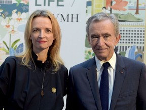 Delphine, left, and Bernard Arnault.