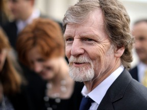 Conservative Christian baker Jack Phillips talks with journalists in front of the Supreme Court after the court heard the case Masterpiece Cakeshop v. Colorado Civil Rights Commission Dec. 5, 2017 in Washington, D.C.