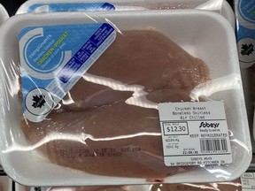 Two pack of chicken breasts from Sobeys.