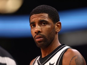 Brooklyn Nets guard Kyrie Irving is pictured during a game against the Phoenix Suns at Footprint Center in Phoenix, Ariz., on Jan. 19, 2023.
