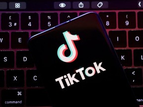 TikTok app logo is seen in this illustration taken Aug. 22, 2022.